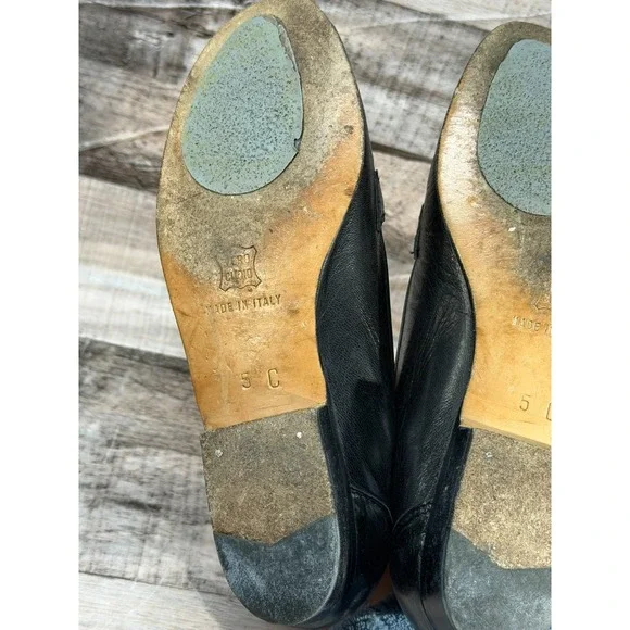 Bally Celeste Ballerina Women Flat Shoes Black Made in Italy Size 5 - Picture 10 of 13